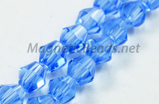 Glass Bead 4mm Bi-Cone Lite Blue (GBLB-04)